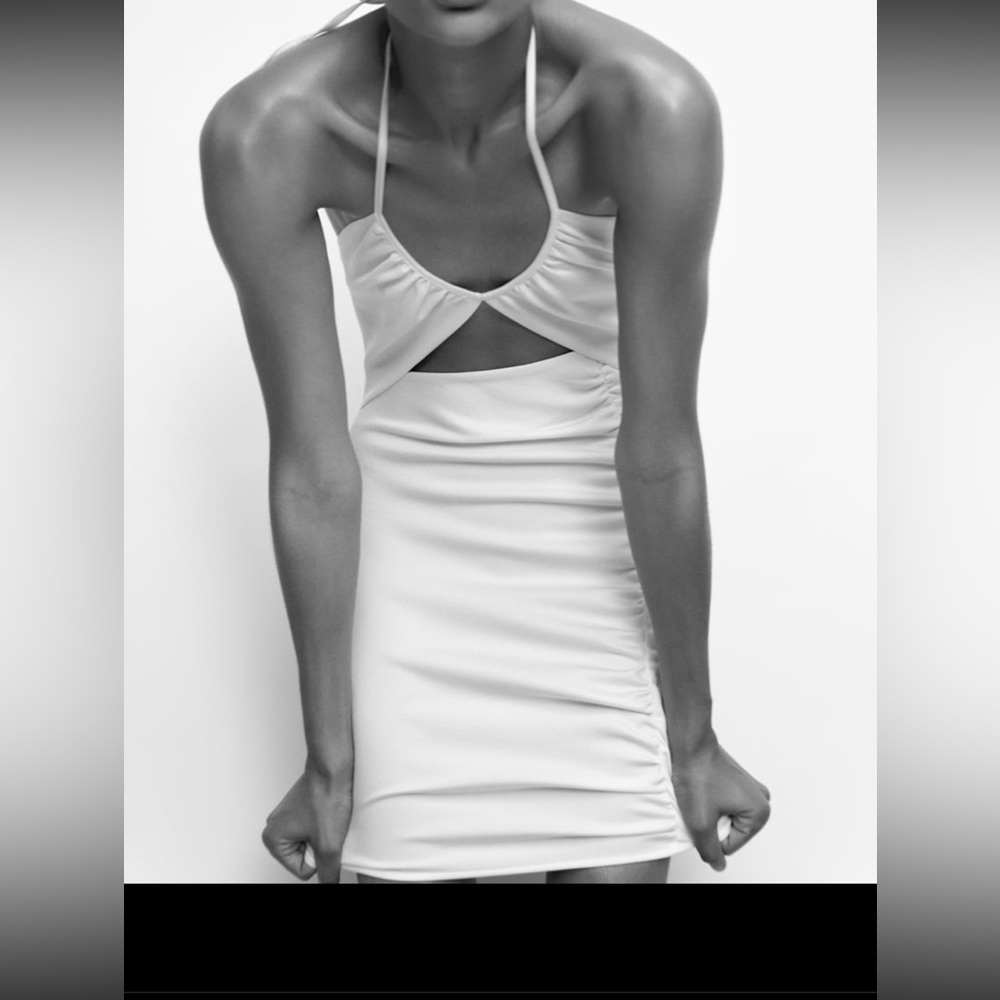 White Zara halter dress - Picture 3 of 6